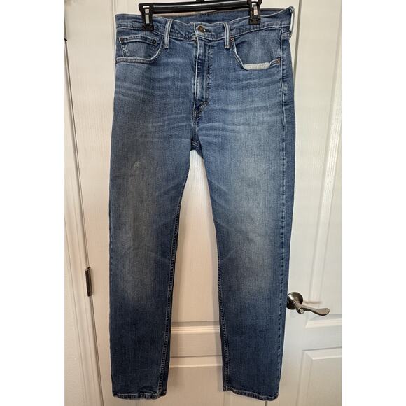 Levi's 505 Jeans Men 36 X 34 Blue Denim Cotton Cowboy Rancher Workwear Zip Fly - Picture 1 of 13